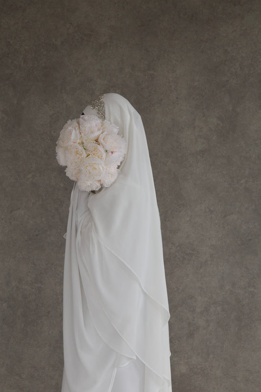 Embellished bridal hijab image 0