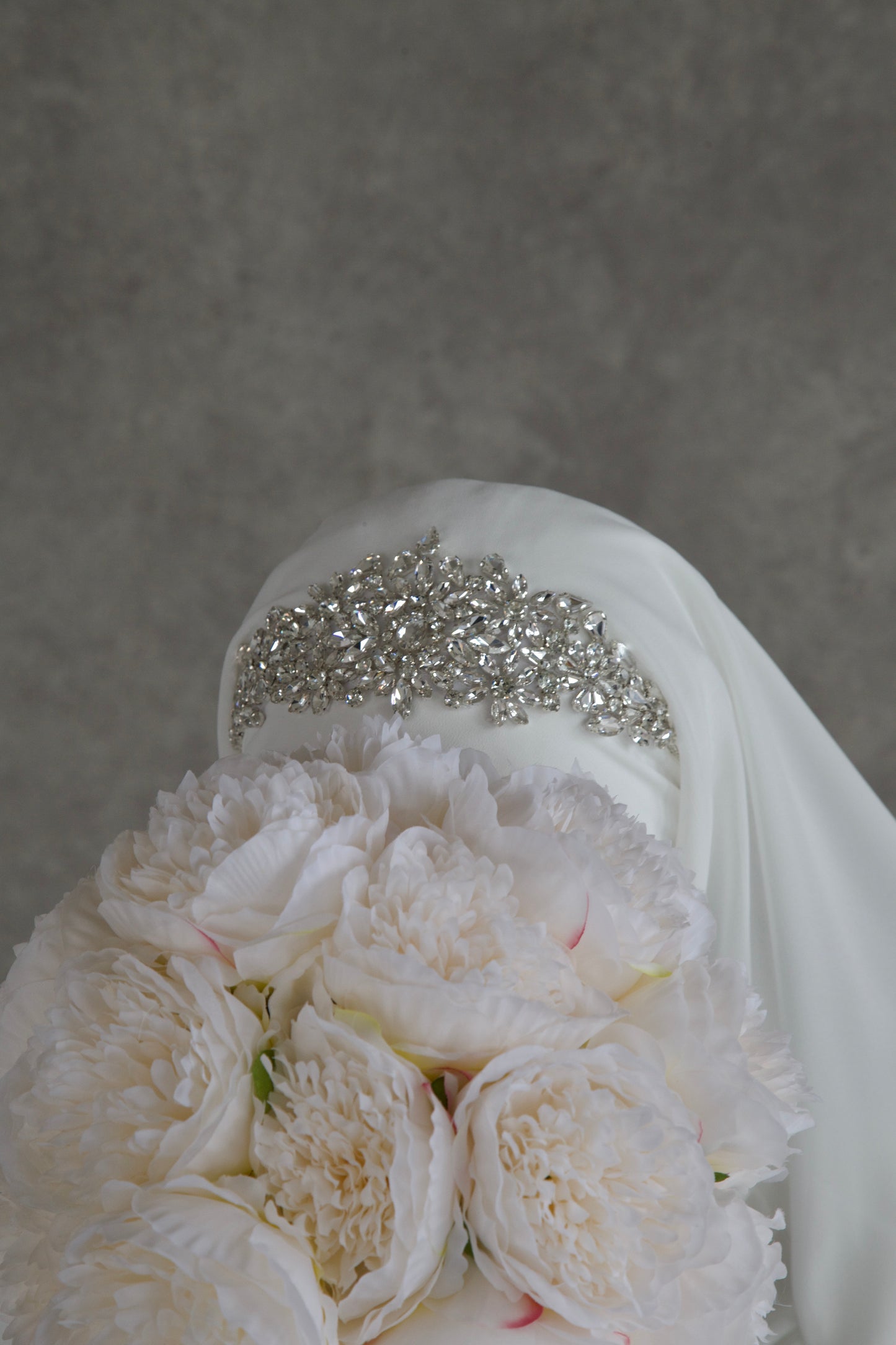 Embellished bridal hijab image 1